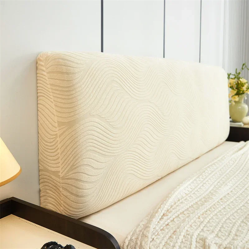 Luxe jacquard bedhoofdeinde hoes effen kleur all-inclusive elastische bedhoofd hoes nachtkastje stofbeschermer voor slaapkamer: 2.0 / Rood