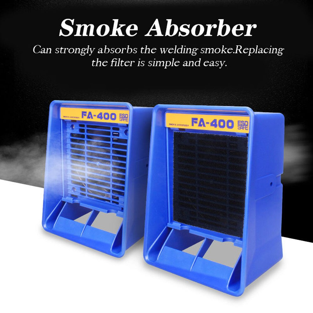 FA-400 Solder Iron Smoke Absorber Fume Extractor Soldering Air Blower Desktop Exhaust Fan Ventilator Smoke Absorb Machine