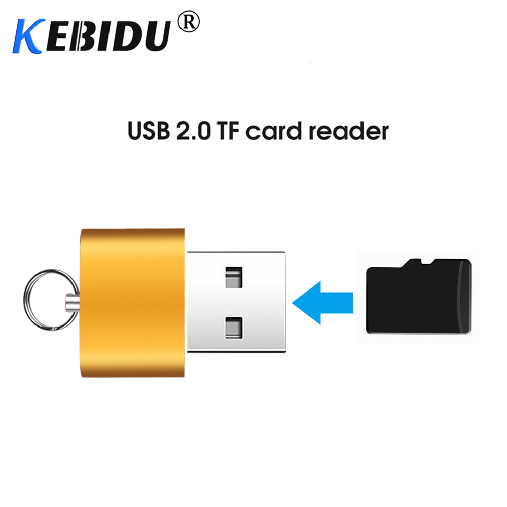 Kebidu USB 2.0 TF Kaartlezer Micro SD TF T-Flash Memory Card Adapter Lichtgewicht Draagbare Hoge Snelheid Kaartlezer Interface
