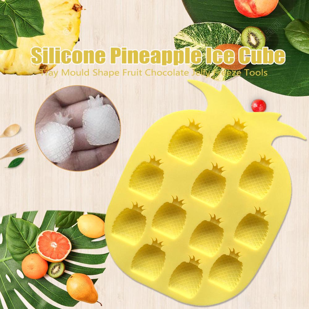 Pineapple Ice Cube Tray Silicone Ice Molds Shape Ice Maker Bar Party Wine Drink Decor Cube Tray Ice Cube Mold Storage Containers