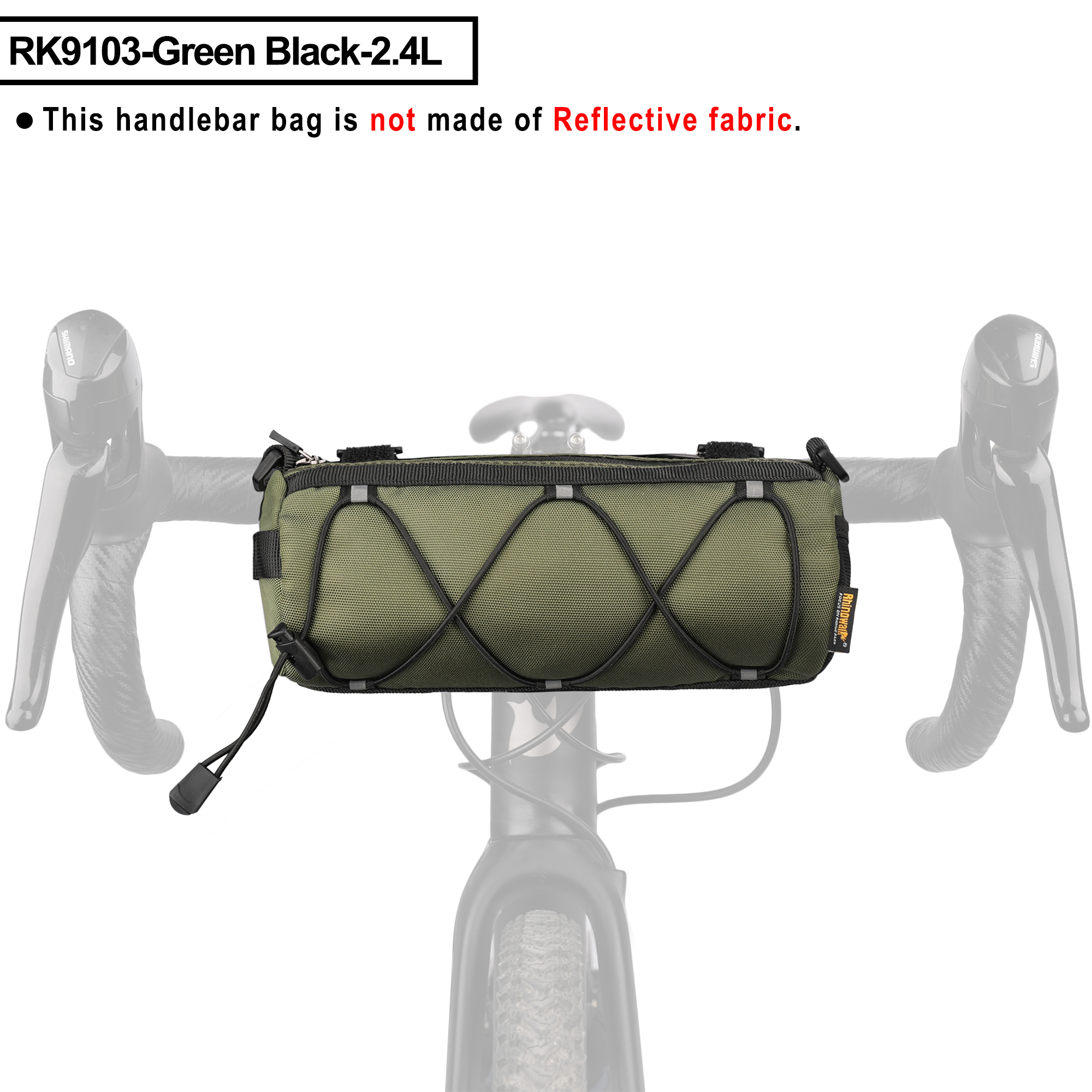Rhinowalk Fahrradtasche, Lenkertasche, 2,4 l, großes FassungsvermöGen, reflektierende Fahrradtasche oder andere Farben, MTB, Rennrad, Fahrradrahmen, Schlauchtasche: Lila