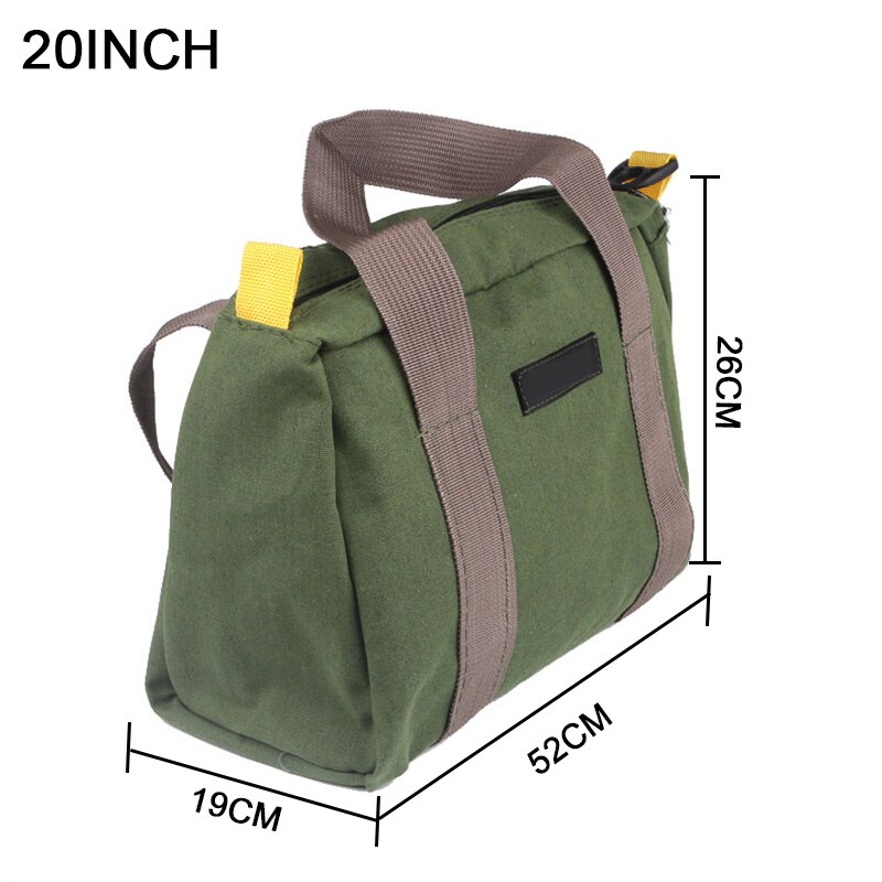 Multifunction Canvas Hand Tool Storage Carry Bag Portable Waterproof Screwdriver Tool Bag Toolkit Metal Hardware Parts Organizer: 20 inch