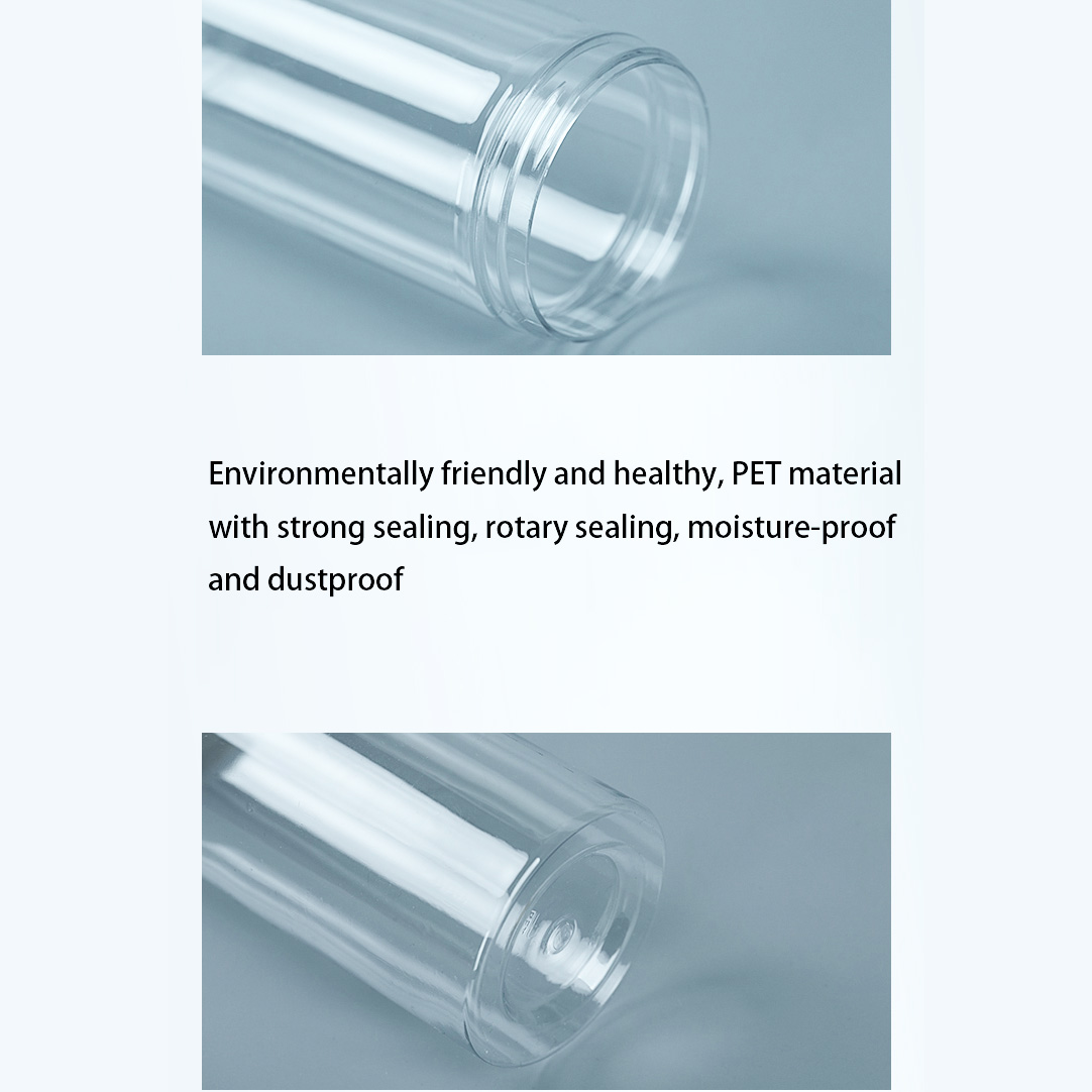 Zwarte Hoes Brede Mond Ronde Plastic Opslagemmer Is Schoon Te Maken En Bewaarcontainers Voor Voedsel Zoals Noten En Thee Kunnen Opslaan