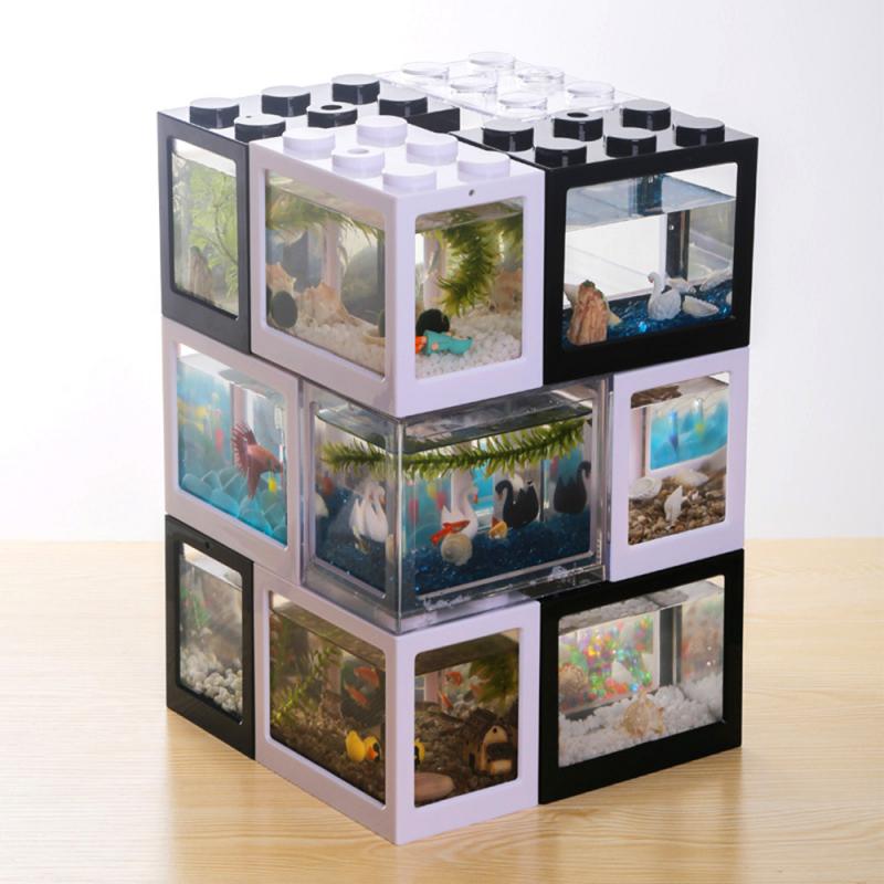 Akvarium betta akvarium tang kugle edderkop boks myre boks lille mini krybdyr række tank
