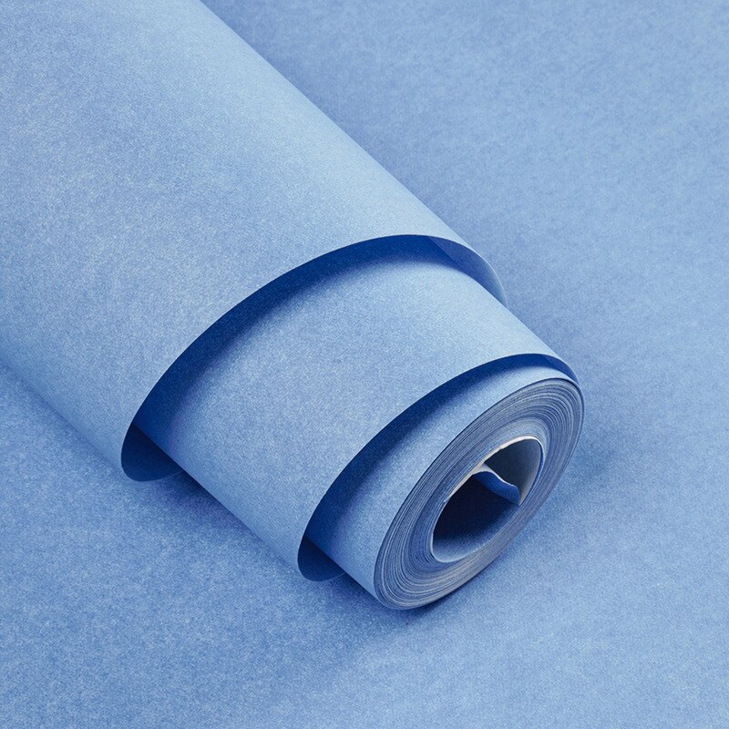Pure Kleur Behang Woonkamer Slaapkamer Nordic Blauw Jongen Behang Non-Woven Vliesbehang Home Improvement Behang: a