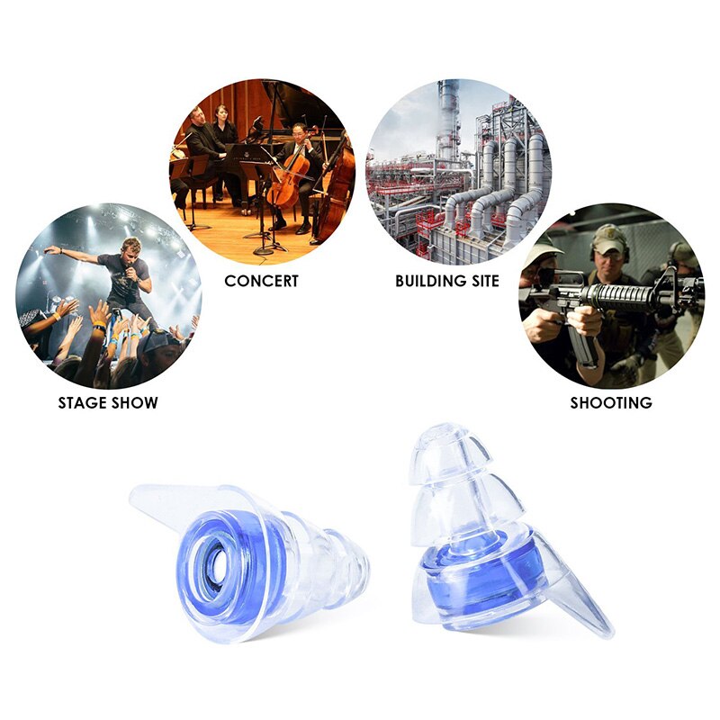 Hörselskydd öronproppar genomskinliga mjuka silikonöronproppar för musik motorcykel sova  p9