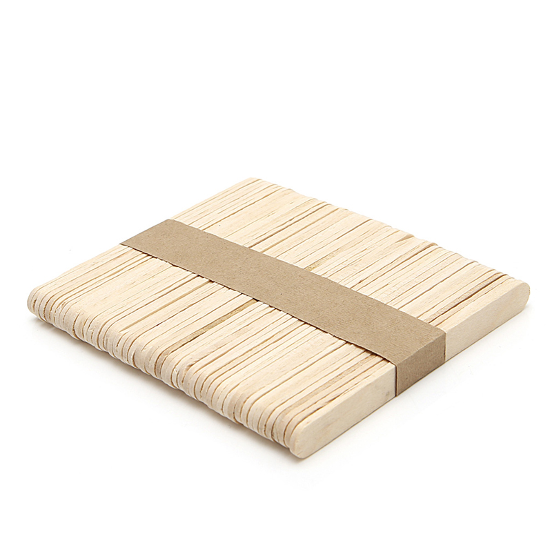 50Pcs DIY Ice Cream Stick Wooden Kids Hand Crafts Art Cake Making Children -P101