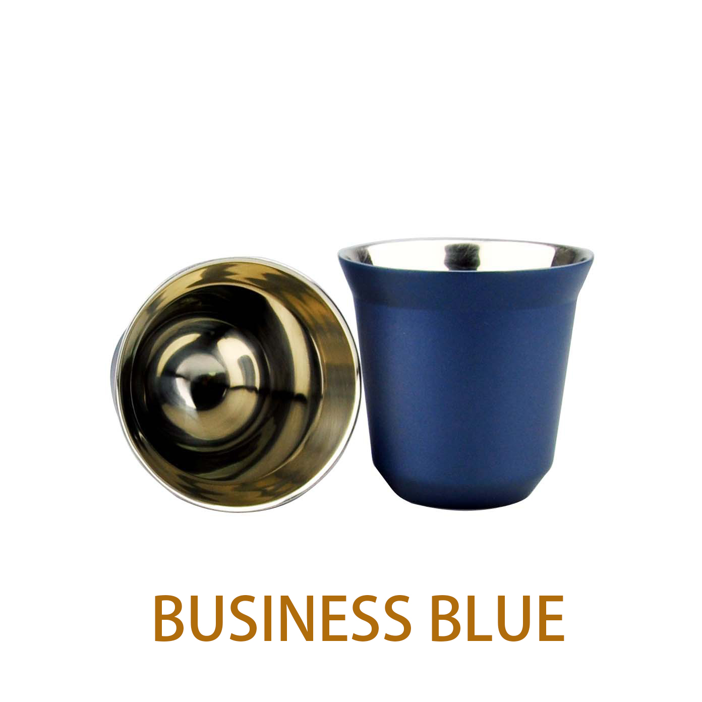 80ml Double Wall Stainless Steel Espresso Cup Insulation Nespresso Pixie Coffee Cup Capsule Shape Cute Thermo Cup Coffee Mugs: Business Blue