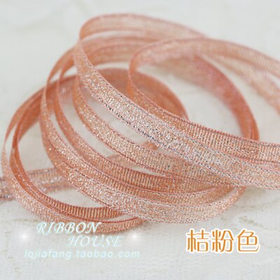 Ruban en Satin coloré cristal corail rose, 1/4 pouces (6mm), pour emballage noël anniversaire, bricolage: Coral powder