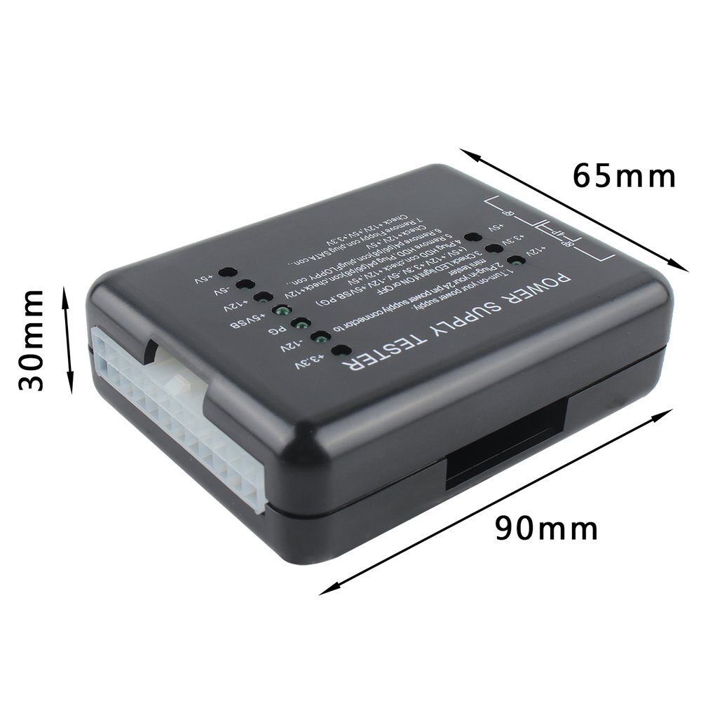 Comprobador de fuente de alimentación LED 20/24 Pin para PSU ATX SATA HDD Tester medidor de comprobación medición para PC Compute al por mayor