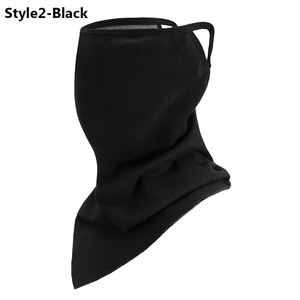 1PC Unisex Winter Wind-proof Face Mask Neck Warmer Cycling Bandana Caps Magic Bandana Scarf Outdoor Sports Motorcycle Headwear: Style2	Black
