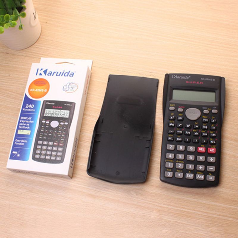 Calculadora de ingeniería científica escolar multifuncional portátil, suministros de herramientas de cálculo para examen estacionario para estudiantes