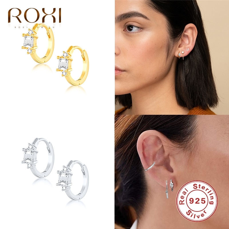 ROXI Oorbellen Voor Vrouwen Verklaring Ronde Cirkel Oorbellen Dames Mode Ornamenten Pure Hand Made Party Huwelijkscadeau oorbellen