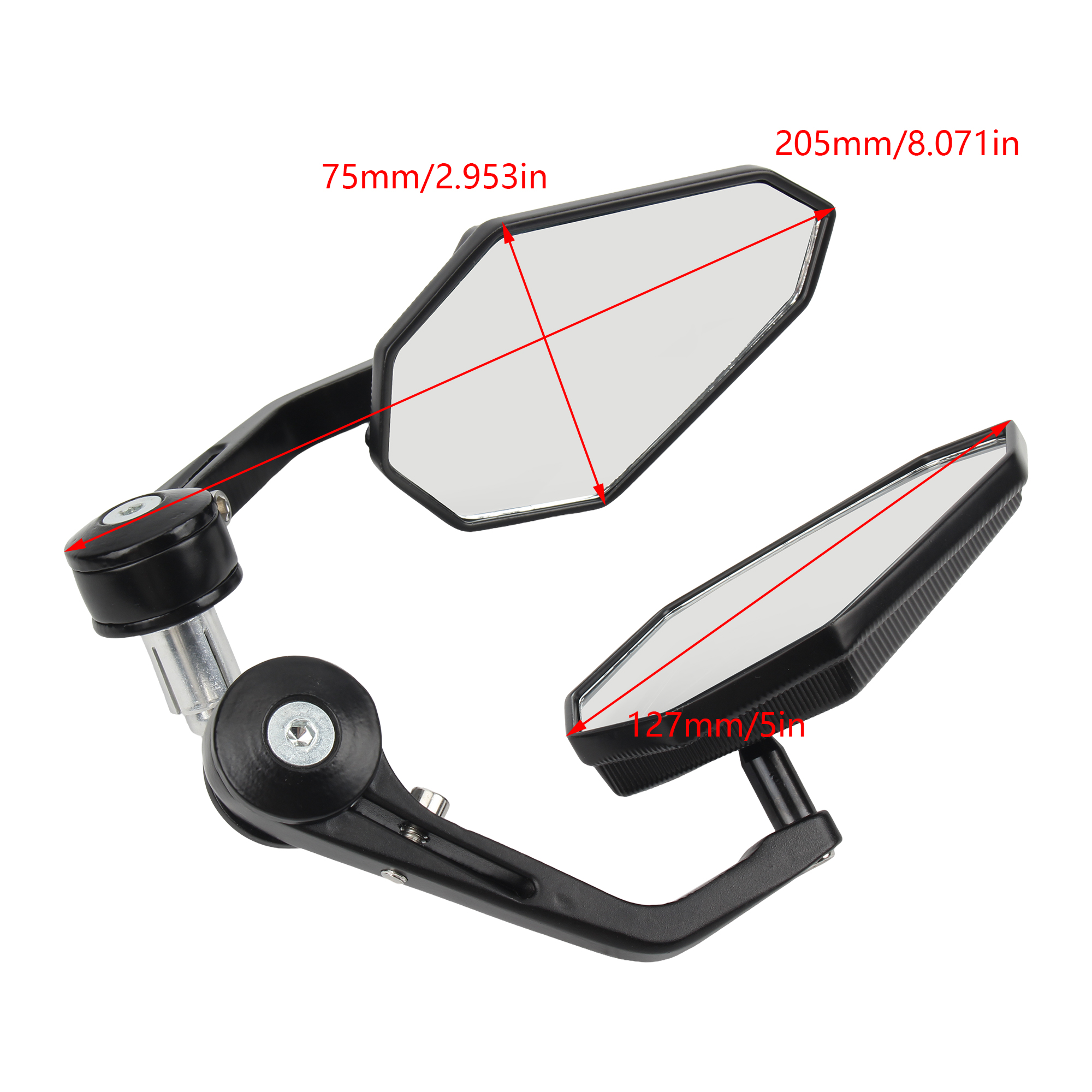 Motoraccessoires Achteruitkijkspiegel Zijstuur Bar End Spiegels Moto Fiets Elektrische Fiets Scooter Universele Motocross