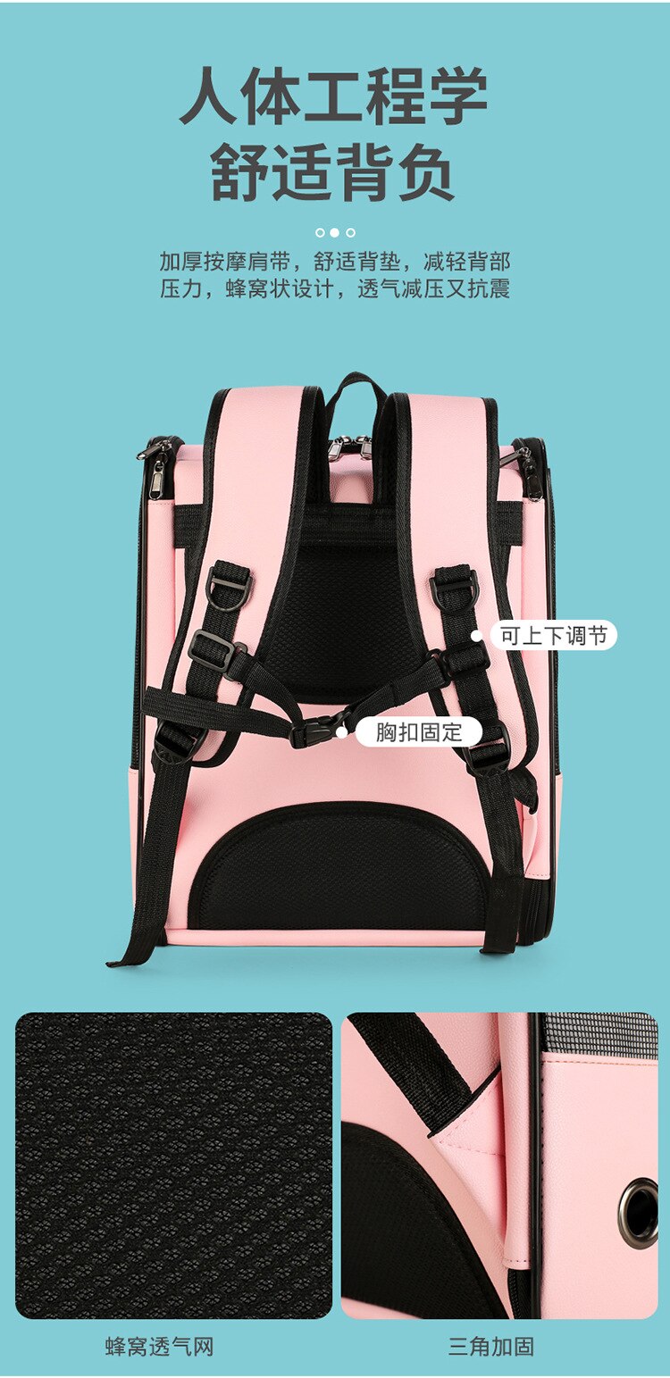 Opvouwbare Cat Rugzak Ademend Pet Carrier Voor Katten Honden Outdoor Reizen Huisdier Draagtas Duurzaam Opvouwbare Schouder Huisdier Rugzak