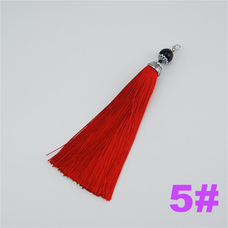 Rayon Bead Tassels 15cm 10pcs Handmade Supplies For Jewelry Findings DIY Curtain Embellish Accessories Fringe LS019: 5 red
