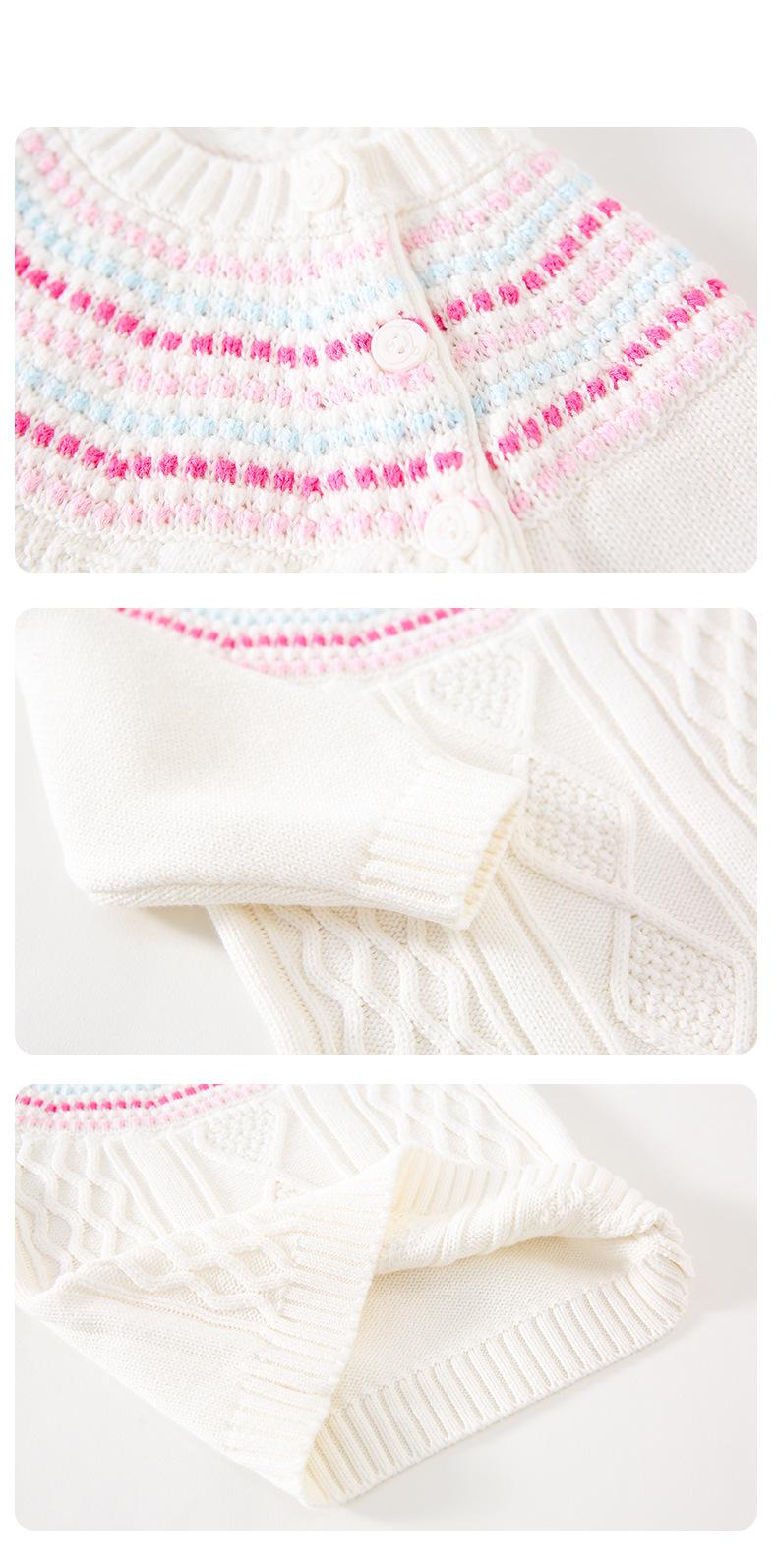 Ropa de bebé de estilo coreano para niñas, suéteres blancos de punto de manga larga, suaves y cálidas prendas de vestir, Tops, 1-3 años, novedad de invierno