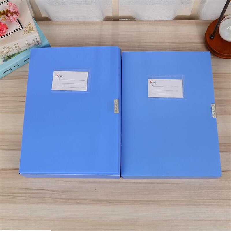 A4 Plastic Personnel Special PP File Box Back Width 2/3 Inch Information Box ertificate Invoice Data Box Office Supplies