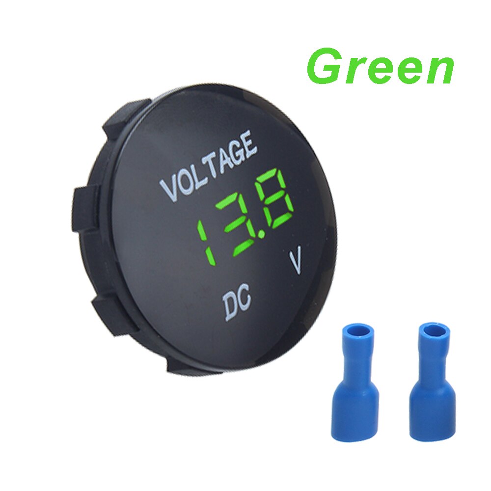 DC 12V-24V Digital Panel Voltmeter Spannung Meter Tester Led-anzeige Für Auto Auto Motorrad Boot Refit zubehör: green