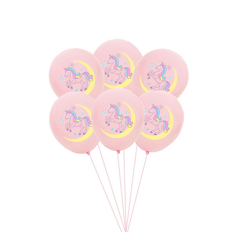 10 stk. tegnefilm enhjørningballoner sæt guld konfetti ballon fødselsdagsfest dekoration børn voksne luftkugler globos bryllupsindretning: 06