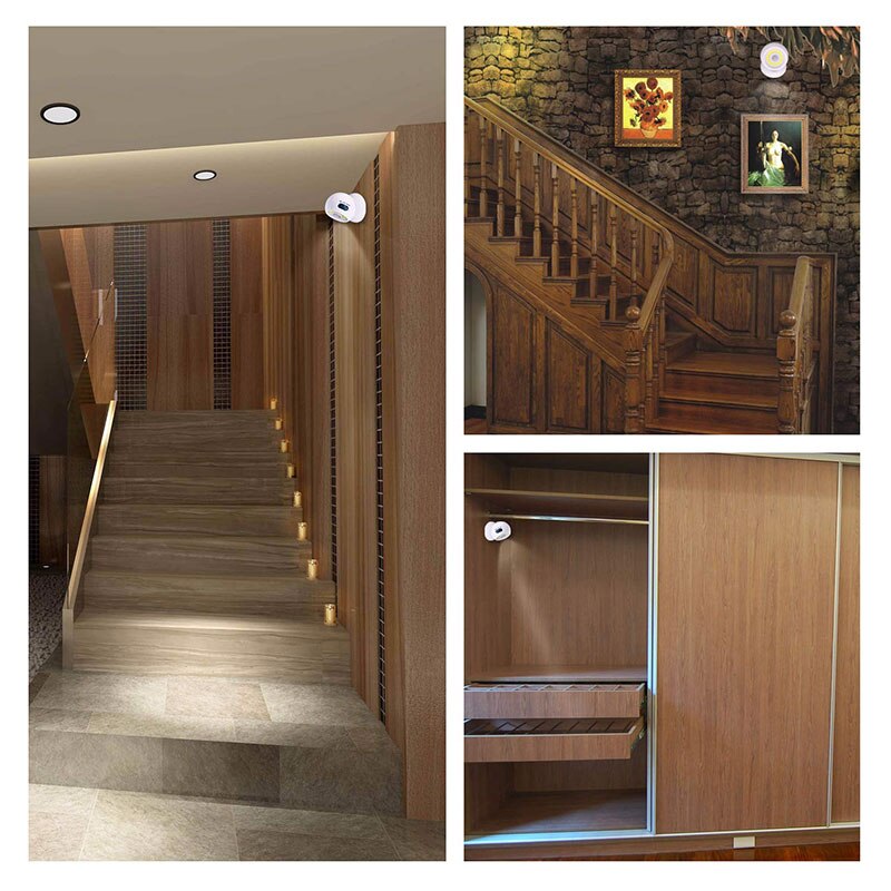 LED Motion Sensor Light 360 Degree Night Porch Light Outdoor Indoor Bright Wireless Ceiling Lamp Rechargeable Wall Nightlight