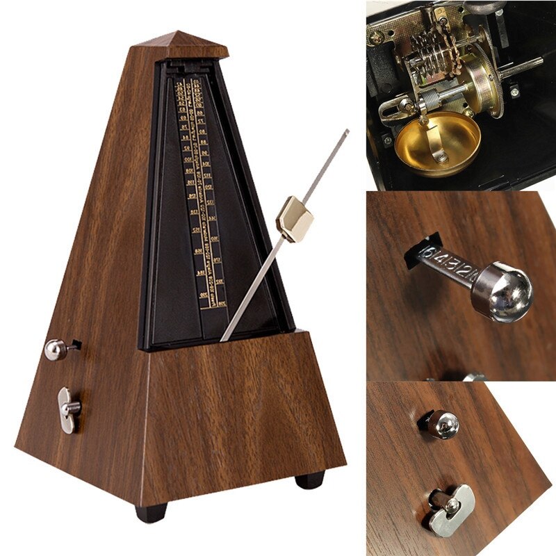 Mechanical Metronome Wooden Color Music Timer For Piano Guitar Violin Guzheng Musical Instrument Teaching Metronome