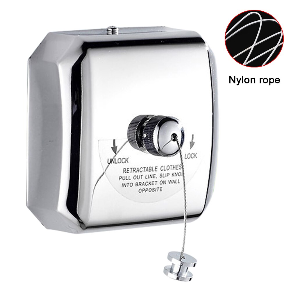2.8m Shower Retractable Clothesline Stainless Steel Household Punch-free Accessories Laundry Storage Bathroom Space Saving Hotel