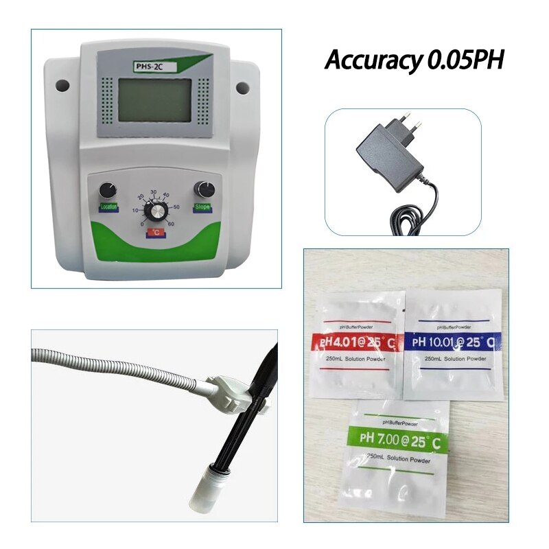 High-precision Digital Desktop PH Meter Tester with Temperature Compensation Accuracy 0.01PH Desk type PH Value Analyzer: Accuracy 0.05PH