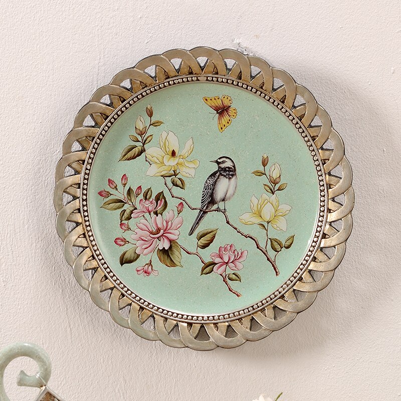 Porcelain Plate for European wall pendant restaurant American decorative plates living room decorations tourist souvenir: 1050