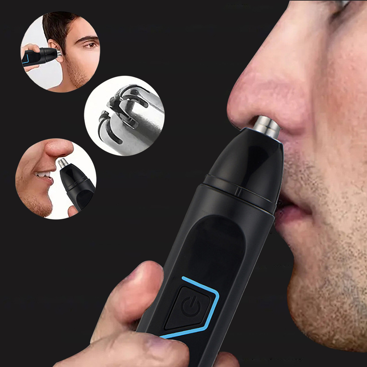 Depiladoras de pelo para hombre, afeitadoras de pelo para Barba, pelo eléctrico para nariz, pecho, axila, piernas, afeitadora 3 en 1, removedor de pelo privado