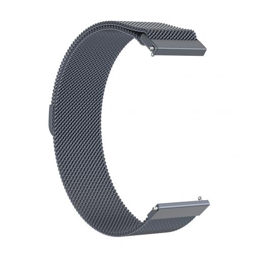 20mm Rvs Magnetische Gesp Mesh Horloge Strap Band voor Amazfit GTR 42mm: Grey