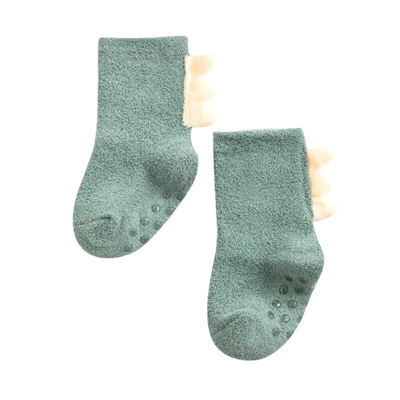 Anti-Slip Baby Sokken Herfst Winter Sokken Coral Fleece Zachte Warme Peuter Kinderen Meisjes Jongens Kleding Vloer Sokken Baby slippers: G / L