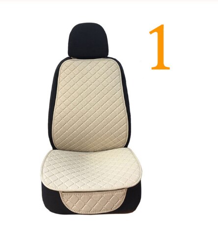 Bilsete pute setetrekk bilsete ryggstøtte putematte til auto front interiør tilbehør universalbeskytter: 1 sete beige