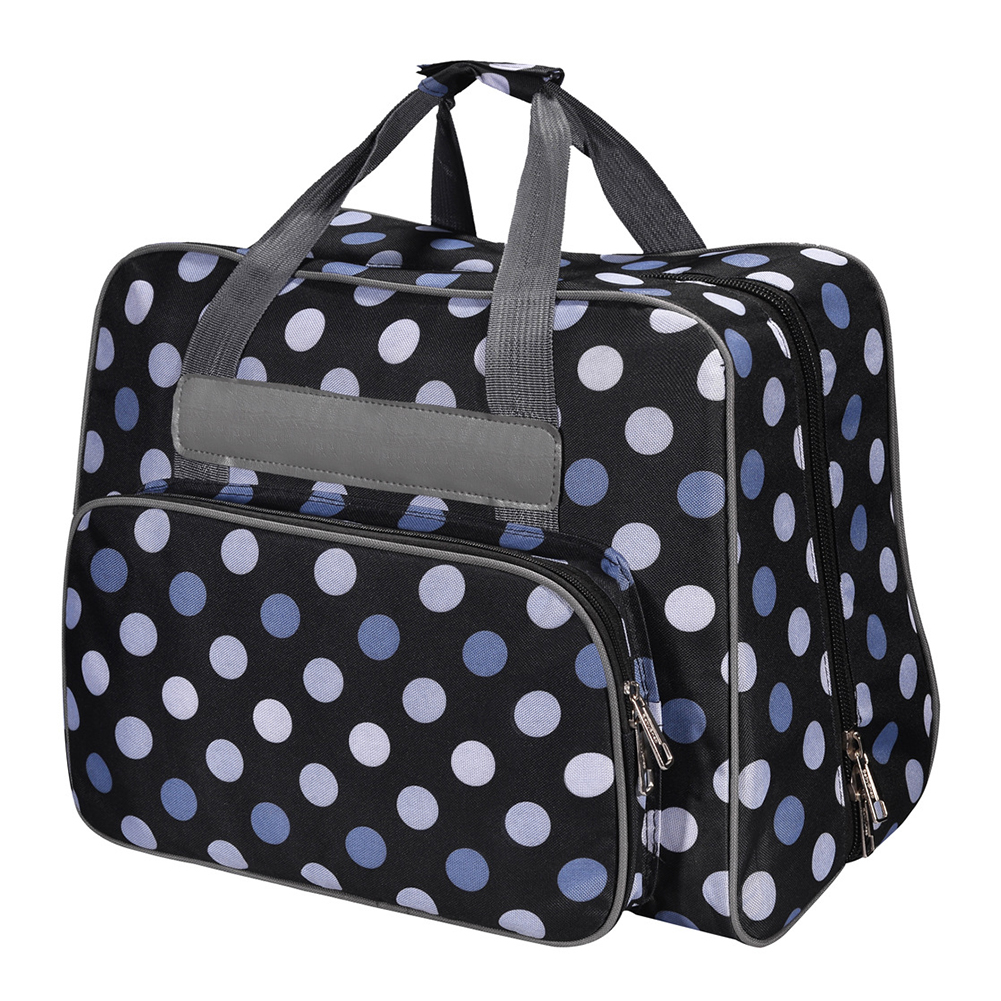 Travel Durable Tote Large Capacity Sewing Machine Bag Multi-functional Storage Bags Useful Dot Pattern Oxford Cloth