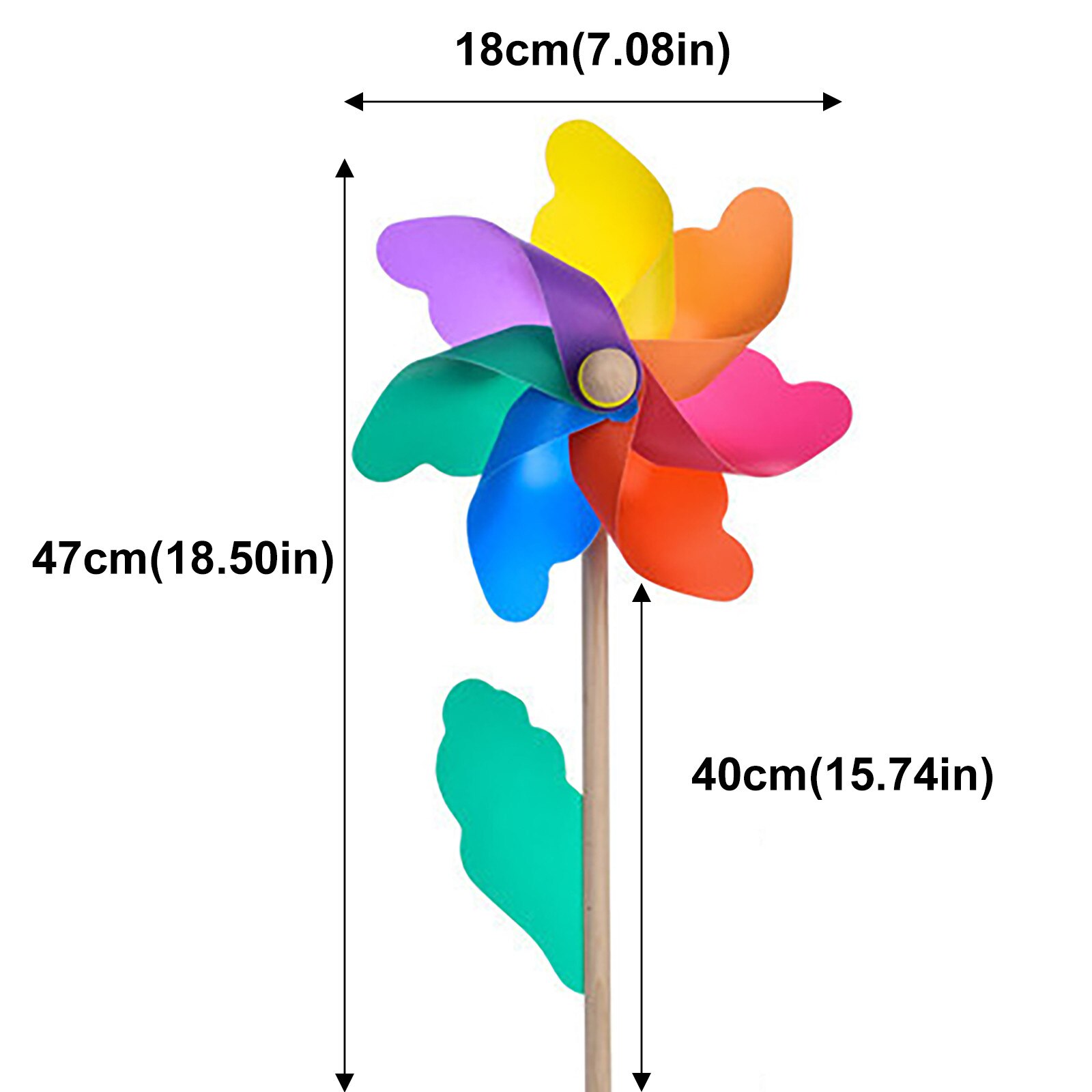 Regenboog Windmolen Wind Spinner Ornament Tuin Windmolen Decoratie Gazon Outdoor Camping Kinderspeelgoed Tuin Yard Party