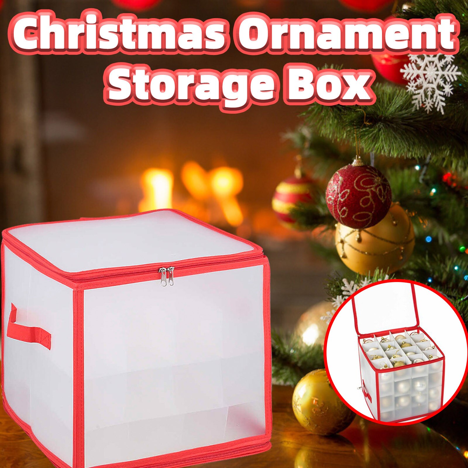 Kerstballen Opbergdoos Ornament Xmas Tree Tas Decoratie Box Organiser Kerstballen Organizer Snuisterij Opslag Divider