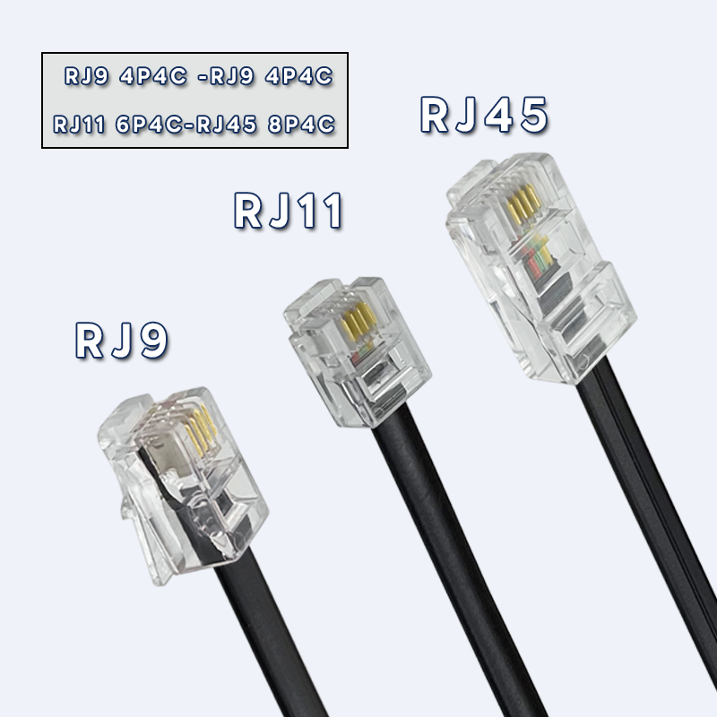 COMNEN RJ9 -RJ9/RJ11-RJ45 Telefon-Datenkabel 4P4C 6P4C 8P4C Stecker auf Stecker Modulares Datenkabel Handset Sprachverlängerungsdatenkabel