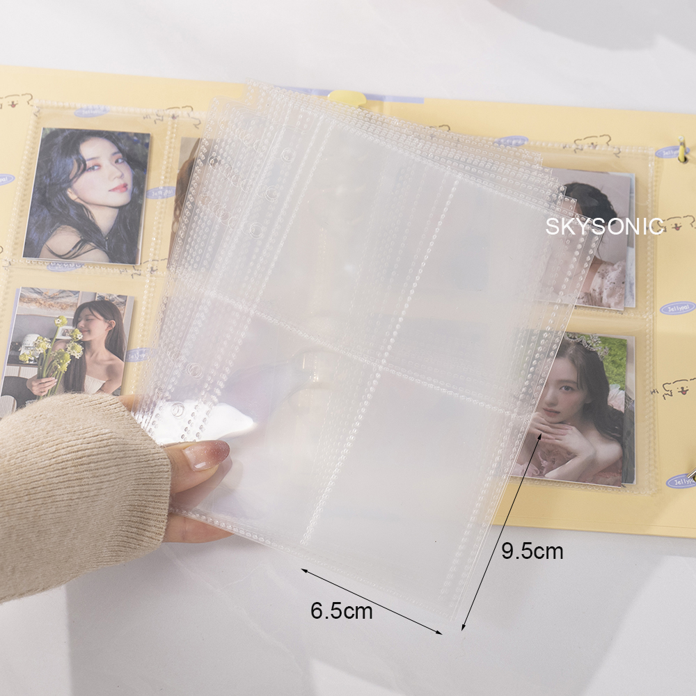 SKYSONIC A5 Binder Collect Book Plush Photo Album Agenda Kawaii Dog Postcards Ring Organizer DIY Refills Suppliers: Clear