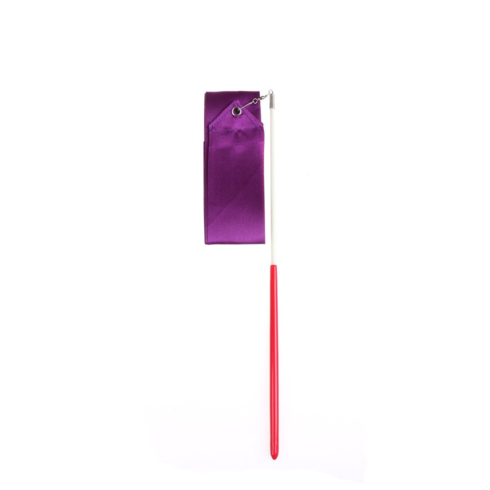 1/2/4M Danza Del Nastro Palestra di Ginnastica Ritmica Art Ginnastica Ballet Streamer Twirling Rod All'aperto Giochi di Sport per I Bambini Giocattoli: purple(2M)