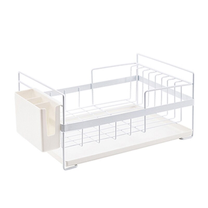 2-Tier Dish Drying Rack Stainless Steel Dish Rack with Drainboard Swivel Spout 72XF