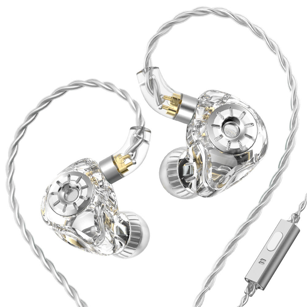 TRN ST1 PRO 1DD 1BA hybrydowe douszne słuchawki douszne przewodowe z przełącznikiem strojenia słuchawki anulujące słuchawki douszne HIFI basowy zestaw słuchawkowy: FIOLETOWY