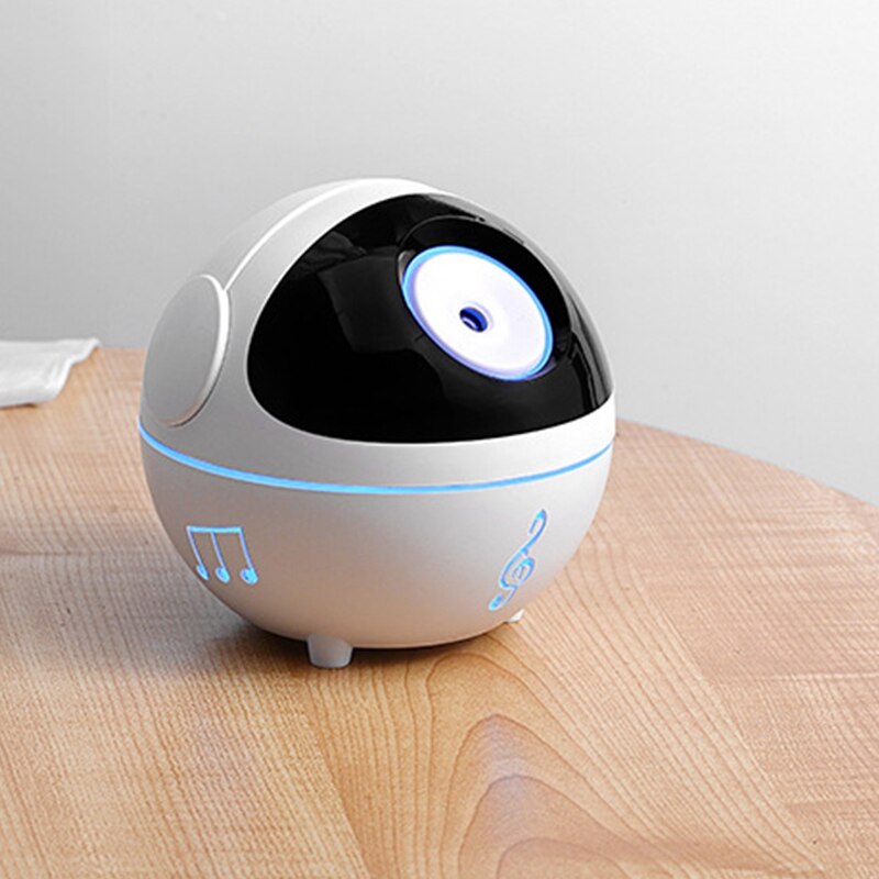 Mini purificateur d'air musical à led, lampe chromatique, vaporisateur ultrasonique pour la maison, humidificateur à tasse elfe, usb, veilleuse de bureau silencieuse