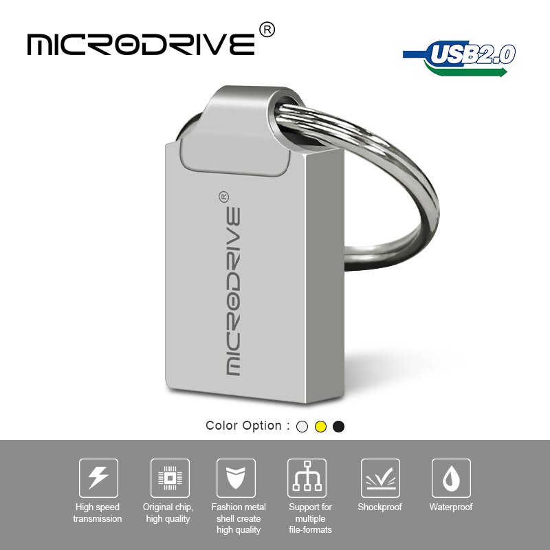 Metalowa pamięć USB Flash 64 gb thumbdrive 16GB 8GB Pendrive 32gb Flash Pendrive 128gb wodoodporna Pen Drive dysk usb do samochodu