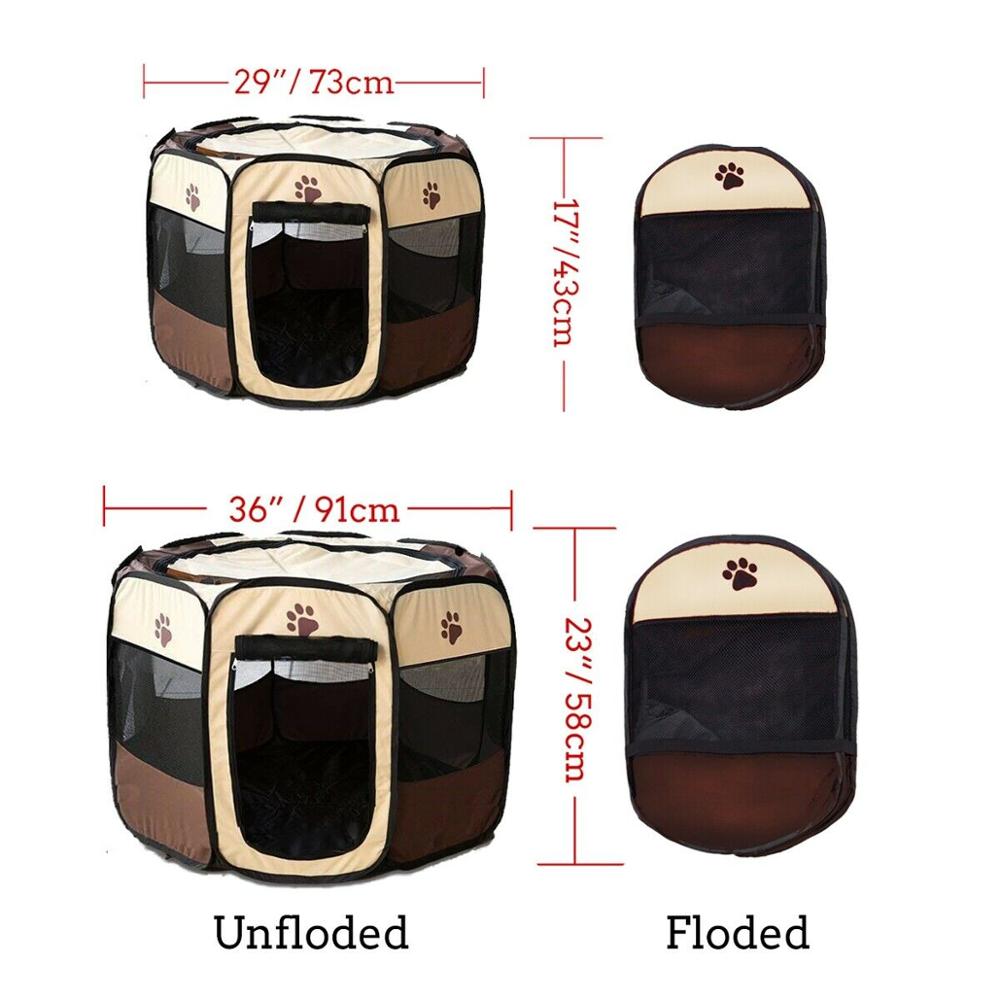 Portable Folding Pet Tent Dog House Outdoor Kennels For Small Large Dogs Foldable Playpen Indoor Puppy Cage Pet Dog Crate Room