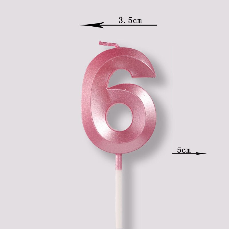 Rose pink Number Candles Party Cake Topper Candle Kids Baby Birthday Anniversary Party Decoration