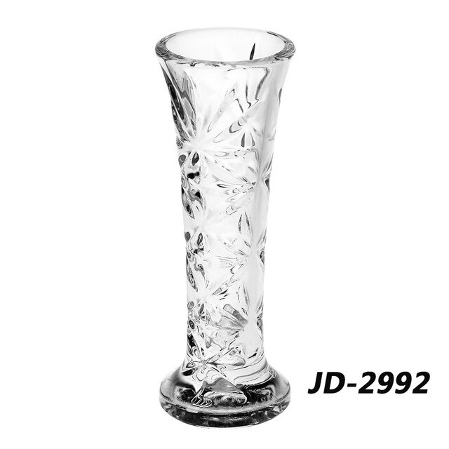 Florero de plástico transparente para decoración creativa, jarrón de cristal de imitación para el hogar, mesa para sala de estar: B 5 5cm 15cm