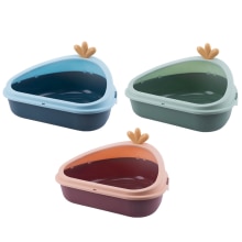 Bac à litière Semi-fermé pour chat, Anti-projection, toilette pour animaux de compagnie, bassin propre d'intérieur, bac à litière en plastique, déodorant pour chiots et chatons