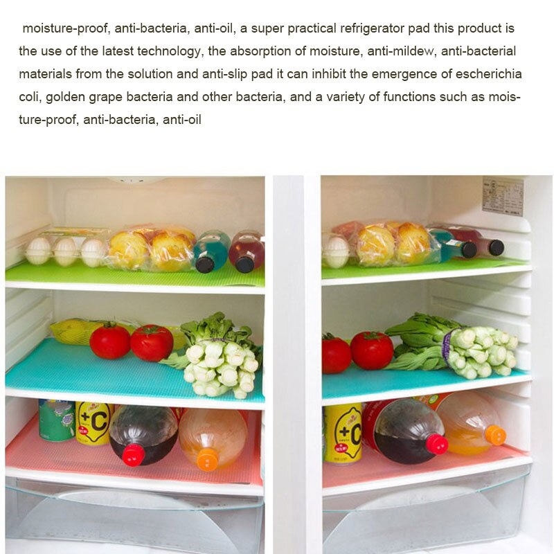 4Pcs Vegetable Food Fresh Keeping Mat Refrigerator Drawer Absorbent Sponge Anti-Corrosion Pad Fruit Fresh-Keeping Mat