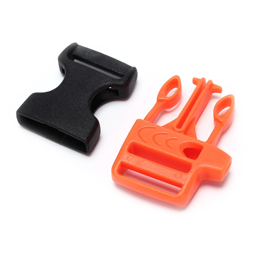 5 Stks/pak Survival Fluitje Gesp Plastic Gebogen Zijsluiting Voor Paracord Armband/Rugzak