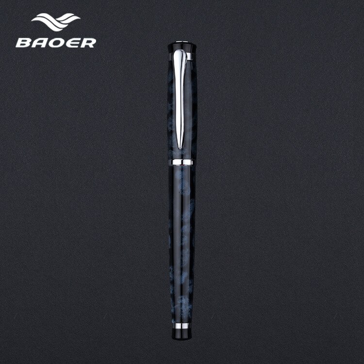 Baoer Zwart Kalligrafie Pen Verf Sneeuwvlok Vulpen Caneta 0.5Mm Fijne Tip Schrijven Inkt Pennen Kantoor: 508 F xuehua